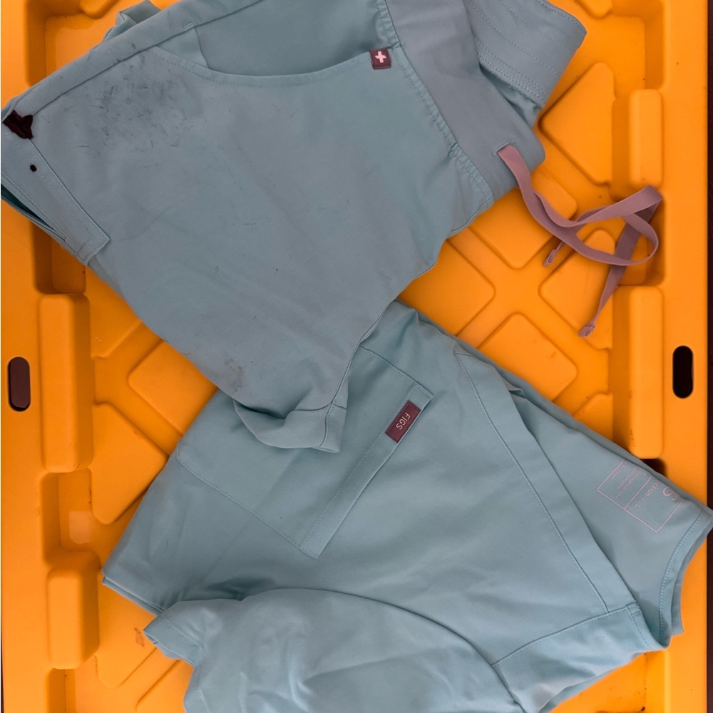 Light Blue Scrub Pants